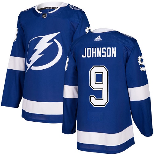 Adidas Lightning #9 Tyler Johnson Blue Home Authentic Stitched NHL Jersey